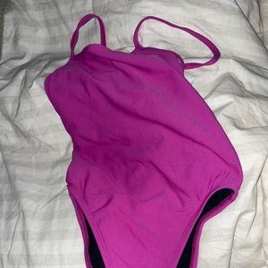 Jolyn Jackson II Magenta Onesie swimsuit